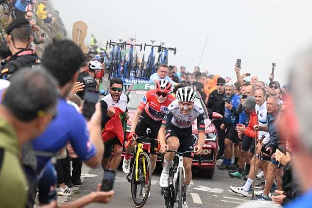 05-09-2025 Vuelta A Espana; Tappa 13 Cabezon De La Sal - Alto De L angliru; 2025, Uae Team Emirates - Xrg; 2025, Visma - Lease A Bike; Almeida, Joao; Vingegaard, Jonas; Alto De L angliru; 