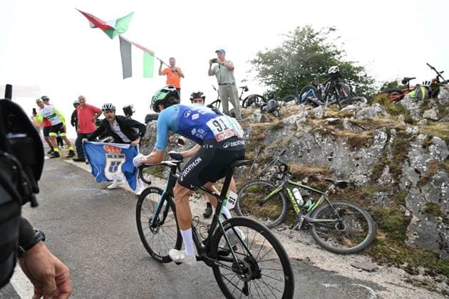 05-09-2025 Vuelta A Espana; Tappa 13 Cabezon De La Sal - Alto De L angliru; 2025, Decathlon - Ag2r La Mondiale; Gall, Felix; Alto De L angliru; 
