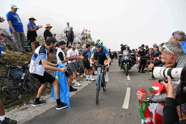 05-09-2025 Vuelta A Espana; Tappa 13 Cabezon De La Sal - Alto De L angliru; 2025, Decathlon - Ag2r La Mondiale; Gall, Felix; Alto De L angliru; 