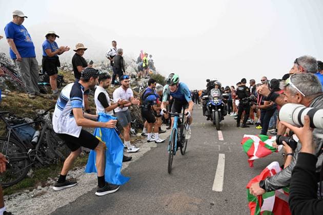 05-09-2025 Vuelta A Espana; Tappa 13 Cabezon De La Sal - Alto De L angliru; 2025, Decathlon - Ag2r La Mondiale; Gall, Felix; Alto De L angliru; 