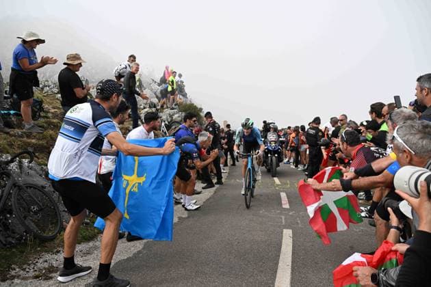 05-09-2025 Vuelta A Espana; Tappa 13 Cabezon De La Sal - Alto De L angliru; 2025, Decathlon - Ag2r La Mondiale; Gall, Felix; Alto De L angliru; 