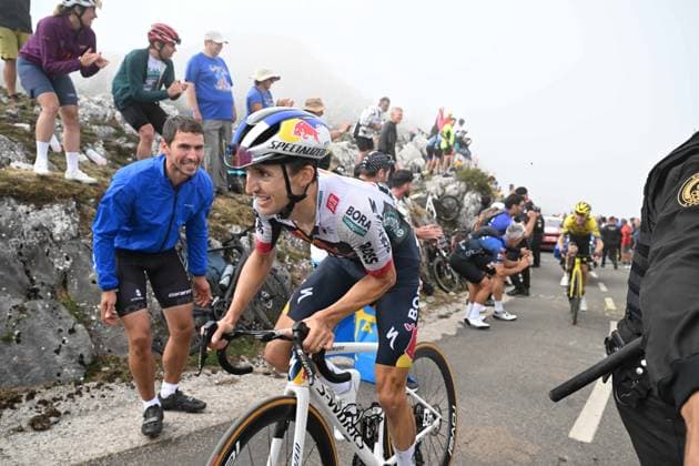 05-09-2025 Vuelta A Espana; Tappa 13 Cabezon De La Sal - Alto De L angliru; 2025, Red Bull - Bora Hansgrohe; Hindley, Jai; Alto De L angliru; 