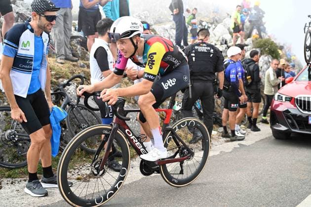 05-09-2025 Vuelta A Espana; Tappa 13 Cabezon De La Sal - Alto De L angliru; 2025, Lotto; Gregaaard Wilsly, Jonas; Alto De L angliru; 