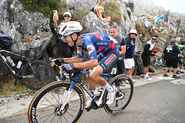 05-09-2025 Vuelta A Espana; Tappa 13 Cabezon De La Sal - Alto De L angliru; 2025, Soudal - Quick Step; Lecerf, William Junior; Alto De L angliru; 
