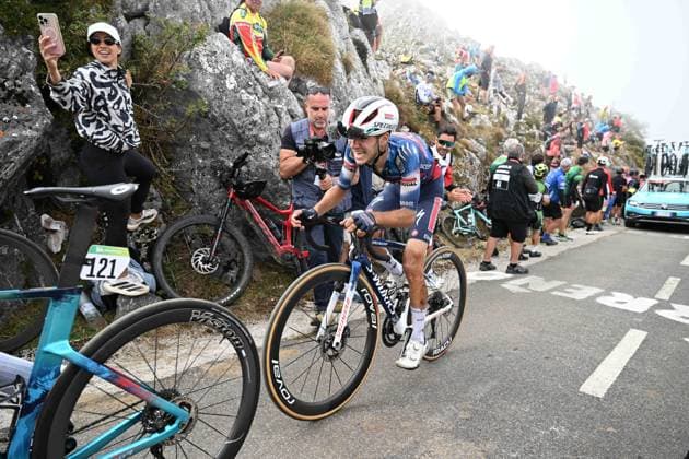 05-09-2025 Vuelta A Espana; Tappa 13 Cabezon De La Sal - Alto De L angliru; 2025, Soudal - Quick Step; Lecerf, William Junior; Alto De L angliru; 