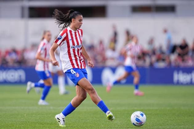 September 5, 2025, Madrid, Madrid, Spain: Lauren Eduarda Leal Costa of Atletico de Madrid in action during the Spanish Women League, Liga F, football match played between Atletico de Madrid and Real Madrid at Centro Deportivo Alcala de Henares on September 5, 2025 in Madrid, Spain. Madrid Spain - ZUMAa181 20250905_zaa_a181_020 Copyright: xDennisxAgyemanx