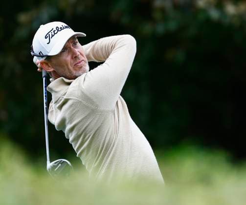 5th September 2025; The K Club, Straffan, County Kildare, Ireland: Amgen Irish Open Golf Second Round; Ugo Coussaud of France tees off on the 7th hole  PeterxFitzpatrick
