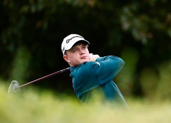 5th September 2025; The K Club, Straffan, County Kildare, Ireland: Amgen Irish Open Golf Second Round; Jayden Schaper of South Africa tees off on the 7th hole  PeterxFitzpatrick