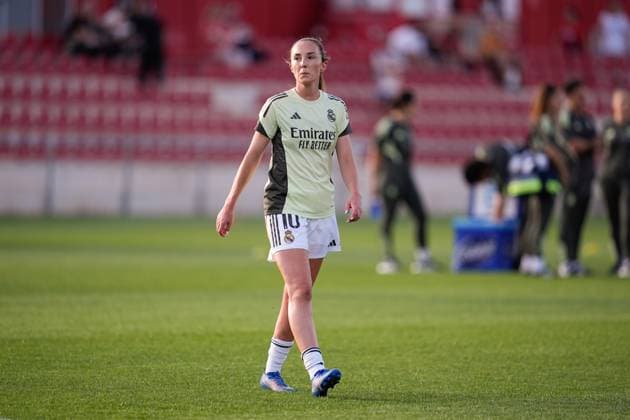 September 5, 2025, Madrid, Madrid, Spain: Caroline Weir of Real Madrid looks on during the Spanish Women League, Liga F, football match played between Atletico de Madrid and Real Madrid at Centro Deportivo Alcala de Henares on September 5, 2025 in Madrid, Spain. Madrid Spain - ZUMAa181 20250905_zaa_a181_009 Copyright: xDennisxAgyemanx