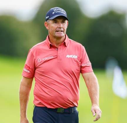 5th September 2025; The K Club, Straffan, County Kildare, Ireland: Amgen Irish Open Golf Second Round; Padraig Harrington of Ireland after finishing his round on the 18th hole  PeterxFitzpatrick