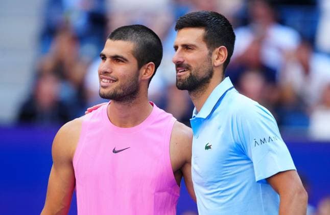 Carlos Alcaraz and Novak Djokovic 2025 US Open, Day Thirteen, USTA Billie Jean King National Tennis Center, New York, USA - 05 Sept 2025New York USTA Billie Jean King National T New York (NY) United States of America  Copyright: xJavierxGarcia Shutterstockx 15467793e