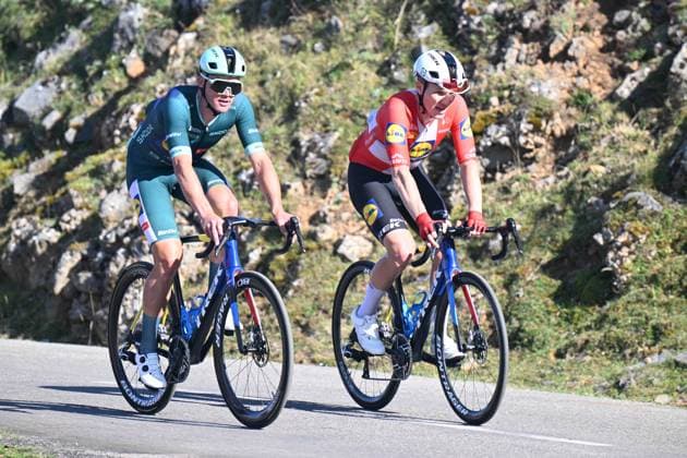 05-09-2025 Vuelta A Espana; Tappa 13 Cabezon De La Sal - Alto De L angliru; 2025, Lidl - Trek; Kragh Andersen, Soren; Pedersen, Mads; Alto De L angliru; 