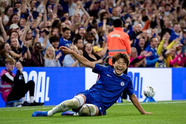 London, England, September 05 2025: Maika Hamano (23 Chelsea) celebrates goal during the Womens Super League game between Chelsea and Manchester City at Stamford Bridge in London, England. (Photo by Pedro Porru Sports Press Photo SPP) Copyright: xPedroxPorrux xSPPx Sportspressphoto_SPR20547