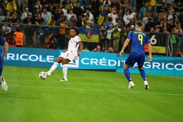 Ukraine v France - FIFA World Cup, WM, Weltmeisterschaft, Fussball 2026 Qualifier Jules Kounde plays during the match between Ukraine and France in the European Qualifiers for the World Cup 2026 in Wroclaw, Poland, on September 5, 2025. Wroclaw Poland  Copyright: xMateuszxBireckix originalFilename:birecki-european250905_np7Ma.jpg