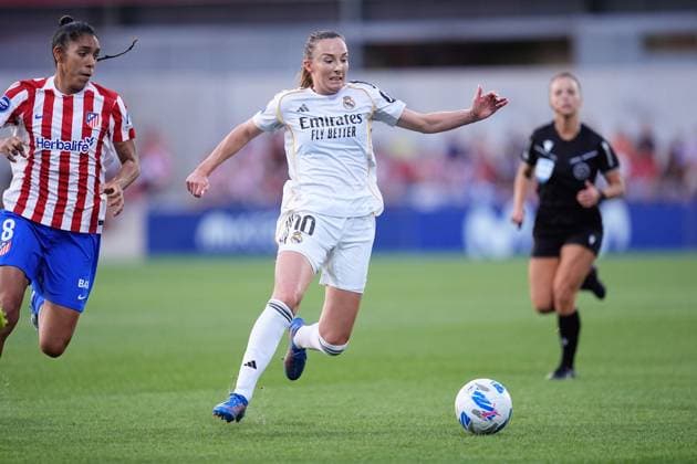 September 5, 2025, Madrid, Madrid, Spain: Caroline Weir of Real Madrid in action during the Spanish Women League, Liga F, football match played between Atletico de Madrid and Real Madrid at Centro Deportivo Alcala de Henares on September 5, 2025 in Madrid, Spain. Madrid Spain - ZUMAa181 20250905_zaa_a181_031 Copyright: xDennisxAgyemanx