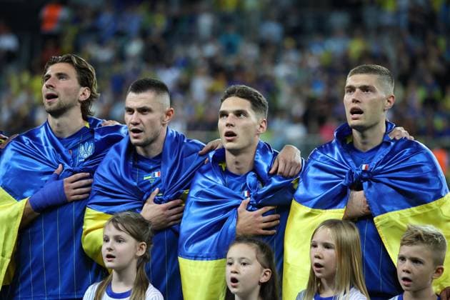 September 5, 2025, Wroclaw, Lower Silesia, Poland: Team Ukraine during match between Ukraine and France - European Qualifiers World Cup 2026, September 5, 2025. Wroclaw, Poland Wroclaw Poland - ZUMAb265 20250905_zsp_b265_018 Copyright: xMateuszxBireckix
