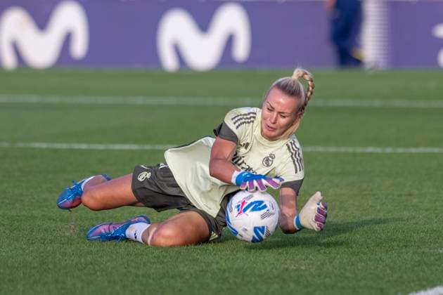 September 5, 2025, Alcala De Henares, Madrid, Spain: MERLE FROHMS of Real Madrid Femenino CF during the match belonging to La LigaF season 25 26 soccer Ã¢â‚¬oeATLETICO DE MADRID FEM - REAL MADRID FEMÃ¢â‚¬Â held on September 05, 2025, at the Centro deportivo Alcala de Henares, Madrid, Spain. Alcala De Henares Spain - ZUMAc312 20250905_zsp_c312_029 Copyright: xOscarxManuelxSanchezx