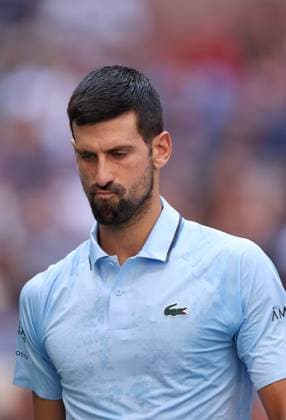 Novak Djokovic of Serbia reacts in frustration 2025 US Open, Day Thirteen, USTA Billie Jean King National Tennis Center, New York, USA - 05 Sept 2025New York USTA Billie Jean King National T New York (NY) United States of America  Copyright: xEllaxLing Shutterstockx 15467790v