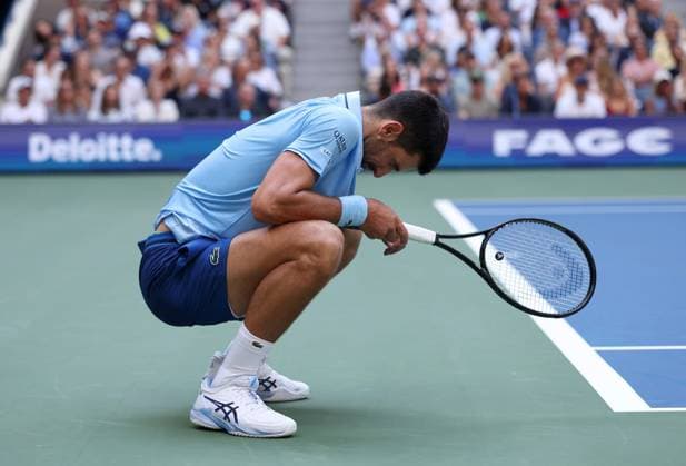Novak Djokovic frustrated 2025 US Open, Day Thirteen, USTA Billie Jean King National Tennis Center, New York, USA - 05 Sept 2025New York USTA Billie Jean King National T New York (NY) United States of America  Copyright: xEllaxLing Shutterstockx 15467790k