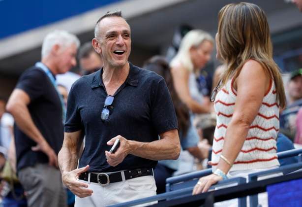 Actor Hank Azaria attends the Men s semifinal match at the 2025 US Open Tennis Championship at the USTA Billie Jean King National Tennis Center in New York City on Friday, September 5, 2025.  NYP20250905943 JOHNxANGELILLO