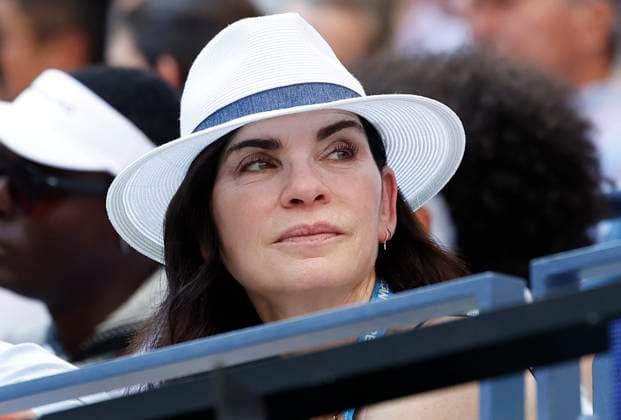 Actress Julianna Margulies attends the Men s semifinal match at the 2025 US Open Tennis Championship at the USTA Billie Jean King National Tennis Center in New York City on Friday, September 5, 2025.  NYP20250905946 JOHNxANGELILLO