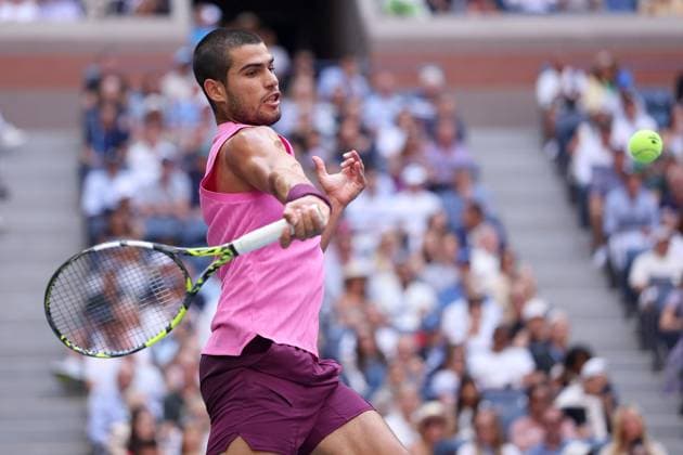 Carlos Alcaraz of Spain in action 2025 US Open, Day Thirteen, USTA Billie Jean King National Tennis Center, New York, USA - 05 Sept 2025New York USTA Billie Jean King National T New York (NY) United States of America  Copyright: xEllaxLing Shutterstockx 15467790aj