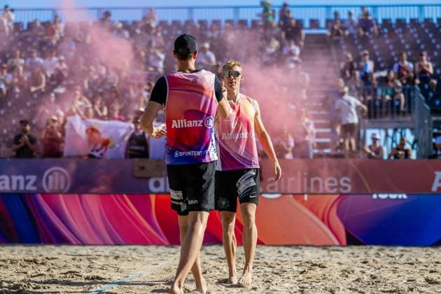 Beach volleyball I German Championships 2025 I Timmendorfer Strand I Day 3 I 06 09 2025 Robin Sowa FC St Pauli and Jonas Reinhardt Beach Verein Mainz e V Timmendorfer Strand Schleswig Holstein Germany Copyright: xLobeca JasperxLorenzx