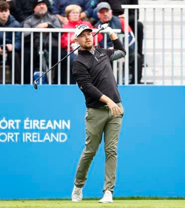 6th September 2025; The K Club, Straffan, County Kildare, Ireland: Amgen Irish Open Golf Third Round; Jeff Winther of Denmark tees off on the 1st hole  PeterxFitzpatrick