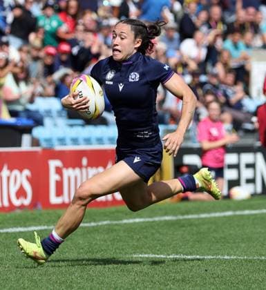 Rhona Lloyd of Scotland runs in to score their sides opening try Canada v Scotland, Women s Rugby World Cup, Group B, Rugby Union, Sandy Park, Exeter, UK - 06 Sept 2025Exeter Sandy Park United Kingdom EDITORIAL USE ONLY No use with unauthorised audio, video, data, fixture lists, club league logos or live services. Online in-match use limited to 120 images, no video emulation. No use in betting, games or single club league player publications. Copyright: xKieranxMcManus Shutterstockx 15471114z