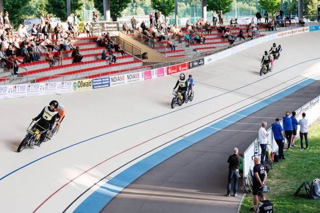 Pre-race standing impression of the race, 05 09 2025, Erfurt Germany , Track cycling, Standing and Derny European Championships 2025 xprx
