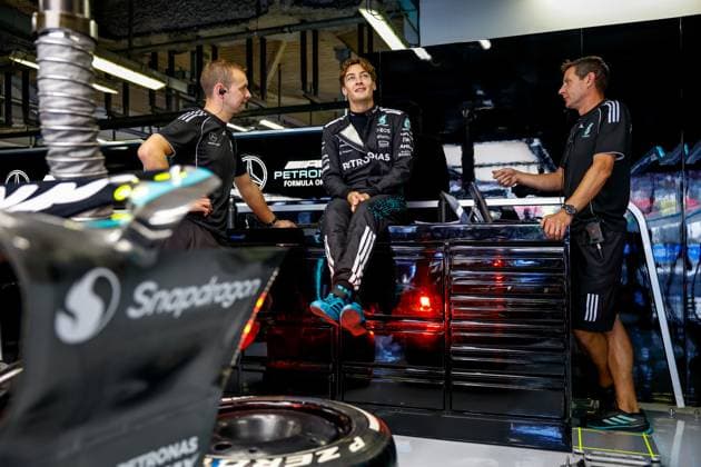 63 George Russell GBR, Mercedes AMG Petronas F1 Team , F1 Grand Prix of Italy at Autodromo Nazionale Monza on September 6, 2025 in Monza, Italy Photo by HOCH ZWEI Monza Italy