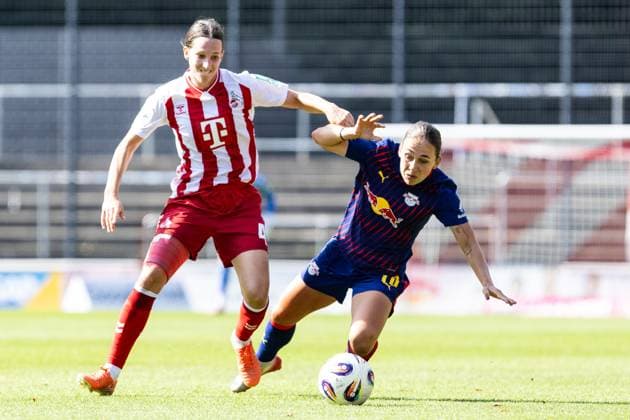 Google Pixel Women Bundesliga 1 FC Cologne Women RB Leipzig Women 06 09 2025 Sara Agrez 1 FC Cologne Women, 4 , Gina Chmielinski RB Leipzig Women, 10 Google Pixel Women Bundesliga 1 FC Cologne Women RB Leipzig Women Franz Kremer Stadion, Cologne 06 09 2025 Copyright: xBEAUTIFULxSPORTS Buriakovx