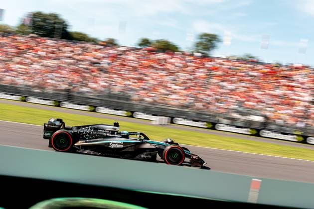 George Russell Mercedes AMG Petronas F1 Team, Great Britain, 63 in W16, ITA, Formula 1 World Championship, Italian Grand Prix, Autodromo Nazionale Monza, Qualifying Day, 2025 season, 06 09 2025 ITA, Formula 1 World Championship, Italian Grand Prix, Autodromo Nazionale Monza, Qualifying Day, 2025 season, 06 09 2025 Monza Copyright: xEibner-Pressefoto MarcelxFischerx EP_MFI