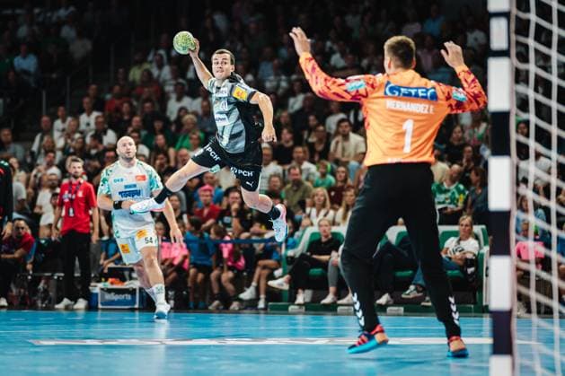 HBL Füchse Berlin vs SC Magdeburg, 06 09 25 Tim Freihöfer Füchse Berlin, 20 throws on goal Füchse Berlin vs SC Magdeburg on 06 09 2025 at Max Schmeling Halle, Berlin Copyright: xBEAUTIFULxSPORTS Tonhäuserx