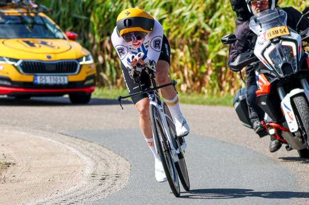 Annina Ahtosalo Uno X Mobility during the Stage 5 Doetinchem Westendorp ITT of the Simac Ladies Tour 2025 on September 6, 2025 in Doetinchem, Netherlands Photo by Wart Brinkerhof Marcel ter Bals DeFodi Images