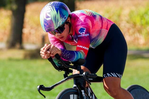 Maria Martins Canyon SRAM Zondacrypto during the Stage 5 Doetinchem Westendorp ITT of the Simac Ladies Tour 2025 on September 6, 2025 in Doetinchem, Netherlands Photo by Wart Brinkerhof Marcel ter Bals DeFodi Images