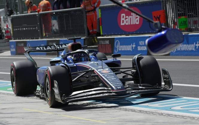 Formula 1 of Italia British driver Alexander Albon of Williams Racing in action during the third practice ahead of the Formula 1 Pirelli Gran Premio d?Italia 2025 at the Autodromo Nazionale di Monza in Monza, Italia, September 06 2025. Monza Italia Copyright: xMatrixxImagesx xHasanxBraticx 