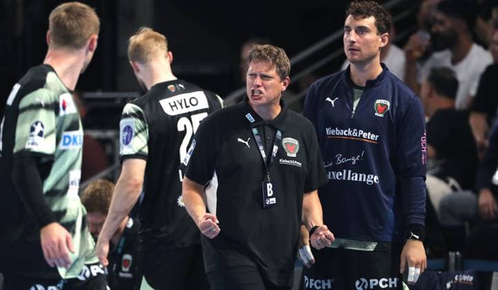 Coach Nicolej Krickau cheers on Upper body action Sport Handball HBL Bundesliga Men 3 Matchday Season 2025 2026 06 09 2025 Füchse Berlin vs SC Magdeburg SCM