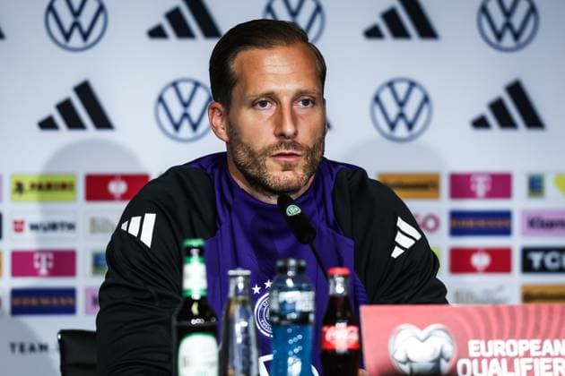 Sport, Football, UEFA European Qualifiers World Cup Qualifiers Europe Press conference Germany before the match Germany Northern Ireland 06 09 2025, RheinEnergieSTADION Oliver Baumann Germany, 1 Köln RheinEnergieSTADION Nordrhein Westfalen Germany