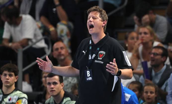 Coach Nicolej Krickau disappointed Disappointment Sport Handball HBL Bundesliga Herren 3 Spieltag Saison 2025 2026 06 09 2025 Füchse Berlin vs SC Magdeburg SCM