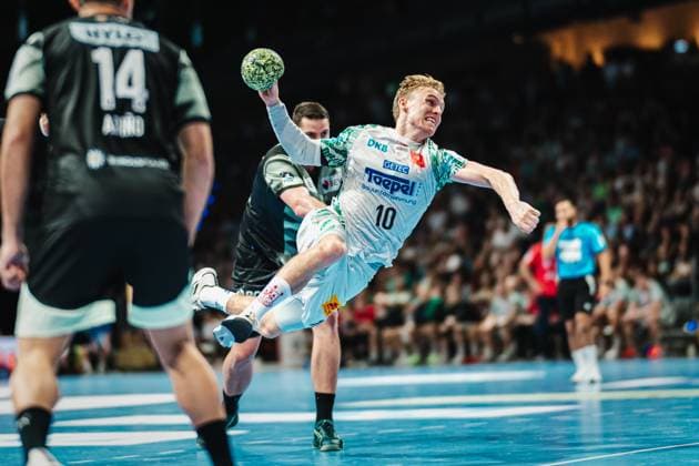 HBL Füchse Berlin vs SC Magdeburg, 06 09 25 Gisli Kristjansson SC Magdeburg, 10 throws on goal Füchse Berlin vs SC Magdeburg on 06 09 2025 at Max Schmeling Halle, Berlin Copyright: xBEAUTIFULxSPORTS Tonhäuserx
