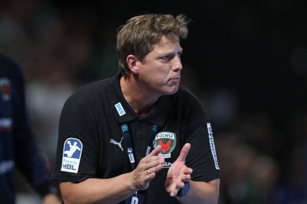 06 09 2025, xtgx, Füchse Berlin SC Magdeburg v l Nicolej Krickau Berlin, coach gives instructions, gestures with arms, gesticulate, gives instructions Berlin
