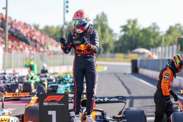 Winner of qualifying, Pole position in the race, Max Verstappen Oracle Red Bull Racing 1 , Qualifying, Italian Grand Prix, Motorsport, Men, Formula 1, 06 09 2025 Monza Lombardy Italy Copyright: xkolbert-press ChristianxKolbertx