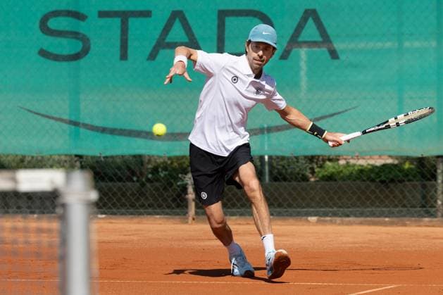 TC Bad Vilbel Kölner KHT SW, DM semi-final Francisco Clavet, the number 1 of the Kölner KHT SW German Club Championship Men 55 on September 6 and 7, 2025 in Bad Vilbel Semi-final match between TC Bad Vilbel and Kölner KHT SW , Bad Vilbel Hessen Germany