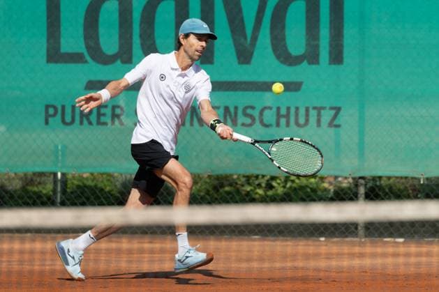 TC Bad Vilbel Kölner KHT SW, DM semi-final Francisco Clavet, the number 1 of the Kölner KHT SW German Club Championship Men 55 on September 6 and 7, 2025 in Bad Vilbel Semi-final match between TC Bad Vilbel and Kölner KHT SW , Bad Vilbel Hessen Germany