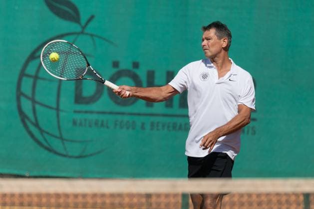 TC Bad Vilbel Cologne KHT SW, DM semi-final Niels de Kok, number 5 of Cologne KHT SW German Club Championship Men 55 on September 6 and 7, 2025 in Bad Vilbel Semi-final match between TC Bad Vilbel and Cologne KHT SW , Bad Vilbel Hessen Germany