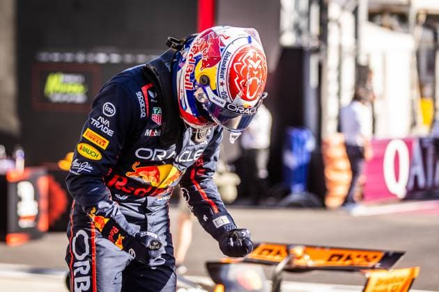 F1 ITALIAN GRAND PRIX SATURDAY Max Verstappen of the Netherlands and Oracle Red Bull Racing celebrates during saturday s qualification of the F1 Grand Prix of Italy - Formula 1 Pirelli Gran Premio D Italia 2025 at Autodromo Nazionale Monza Circuit on September 06, 2025, in Monza, Italy. Copyright: xx 080A9891
