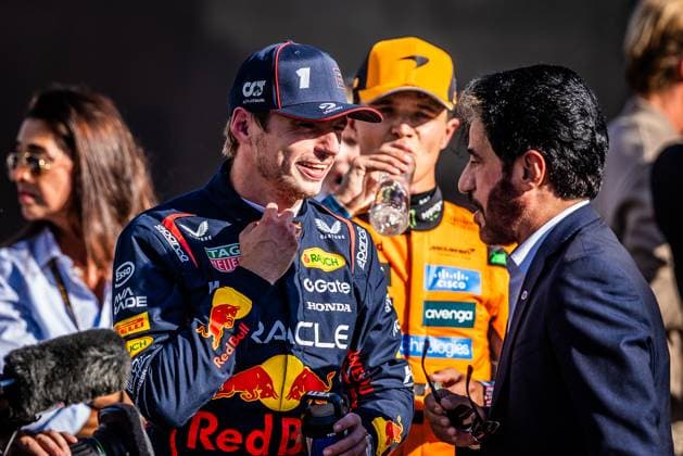 F1 ITALIAN GRAND PRIX SATURDAY Max Verstappen of the Netherlands and Oracle Red Bull Racing celebrates during saturday s qualification of the F1 Grand Prix of Italy - Formula 1 Pirelli Gran Premio D Italia 2025 at Autodromo Nazionale Monza Circuit on September 06, 2025, in Monza, Italy. Copyright: xx 080A0090