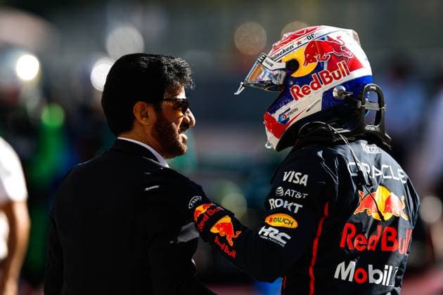 Mohammed Ben Sulayem UAE, FIA President , 1 Max Verstappen NLD, Oracle Red Bull Racing , F1 Grand Prix of Italy at Autodromo Nazionale Monza on September 6, 2025 in Monza, Italy Photo by HOCH ZWEI Monza Italy