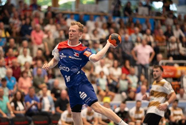 Sascha Pfattheicher HBW Balingen Weilstetten, 30 , HBW Balingen Weilstetten vs HC Elbflorenz Dresden, Handball, 2 Bundesliga, 2 Matchday, Season 2025 2026, 06 09 2025 Eibner Pressefoto Andreas Ulmer HBW Balingen Weilstetten vs HC Elbflorenz Dresden, Handball, 2 Bundesliga, 2 Matchday, Season 2025 2026, 06 09 2025 Balingen Copyright: xEibner-Pressefoto AndreasxUlmerx EP_AUR
